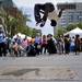 Ann Arbor resident Maurice Archer does a backflip as he break dances in front of a crowd June 2 during the African American Festival in downtown Ann Arbor.
Jeffrey Smith | AnnArbor.com